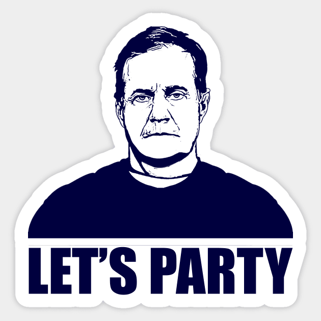 LET'S PARTY - BILL BELICHICK Sticker by tripart